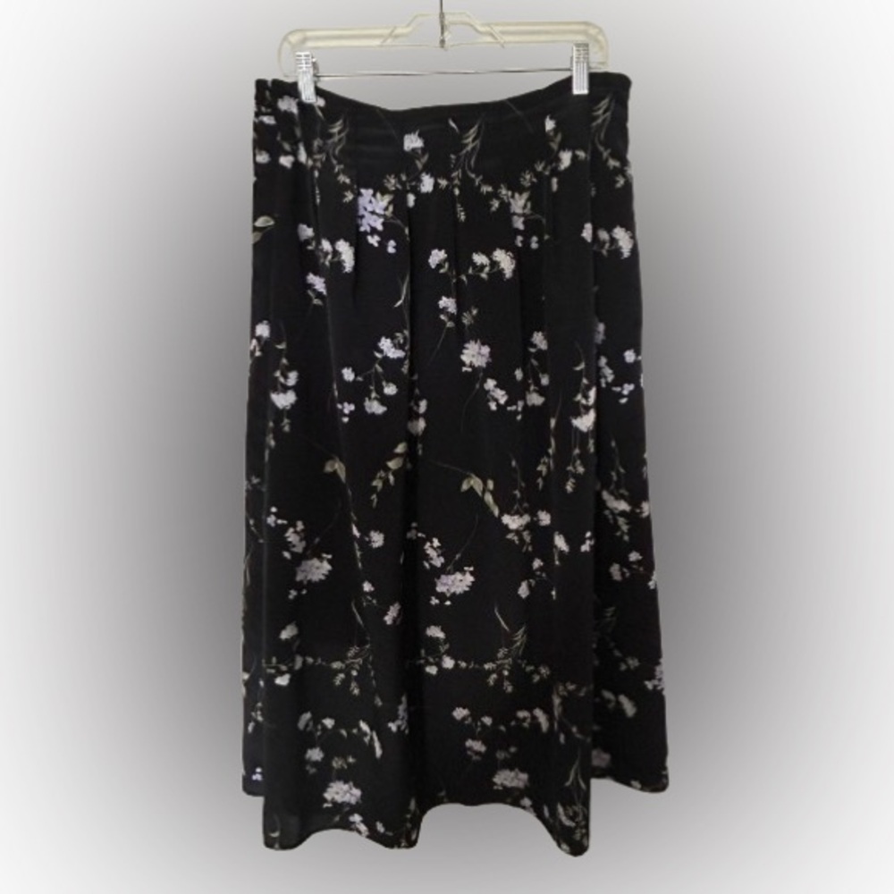 Floral Dark Navy Maxi Skirt